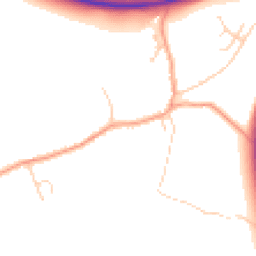 Daytime road noise heatmap for PE38 0DY