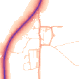 Daytime road noise heatmap for PE38 0HQ