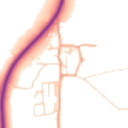 Daytime road noise heatmap for PE38 0JD