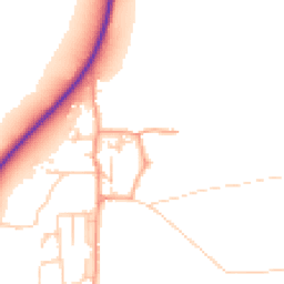 Daytime road noise heatmap for PE38 0JF