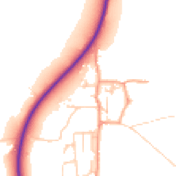 Daytime road noise heatmap for PE38 0JG
