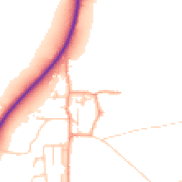 Daytime road noise heatmap for PE38 0JH