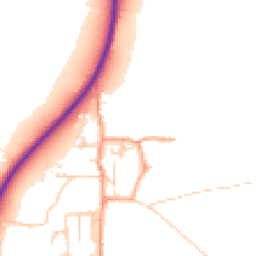 Daytime road noise heatmap for PE38 0JQ
