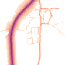 Daytime road noise heatmap for PE38 0JS