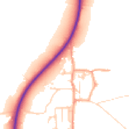 Daytime road noise heatmap for PE38 0LB