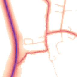 Daytime road noise heatmap for PE38 0NX