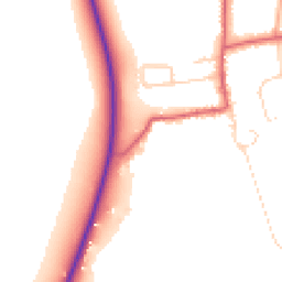 Daytime road noise heatmap for PE38 0PL