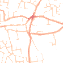 Daytime road noise heatmap for PE38 9AD