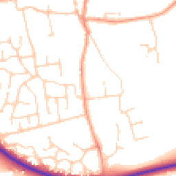 Daytime road noise heatmap for PE38 9AT