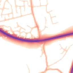 Daytime road noise heatmap for PE38 9AZ