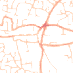 Daytime road noise heatmap for PE38 9DE