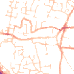Daytime road noise heatmap for PE38 9DJ