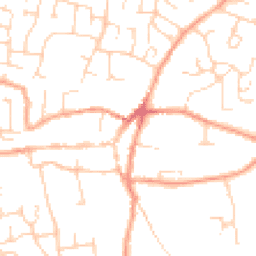 Daytime road noise heatmap for PE38 9HF