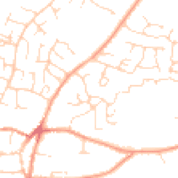 Daytime road noise heatmap for PE38 9NU