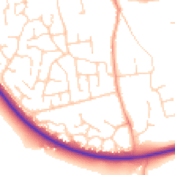 Daytime road noise heatmap for PE38 9RW