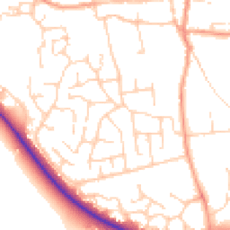 Daytime road noise heatmap for PE38 9SD