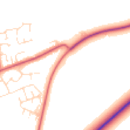 Daytime road noise heatmap for PE6 0AA