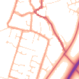 Daytime road noise heatmap for PE6 0AS