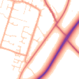 Daytime road noise heatmap for PE6 0AU