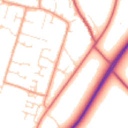 Daytime road noise heatmap for PE6 0AX