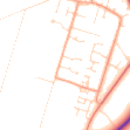 Daytime road noise heatmap for PE6 0BQ