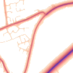 Daytime road noise heatmap for PE6 0DD