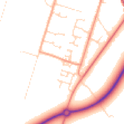 Daytime road noise heatmap for PE6 0DG
