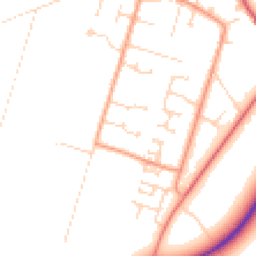 Daytime road noise heatmap for PE6 0DN