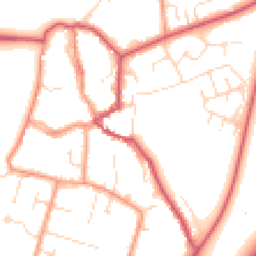 Daytime road noise heatmap for PE6 0EP
