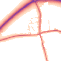 Daytime road noise heatmap for PE6 0QU