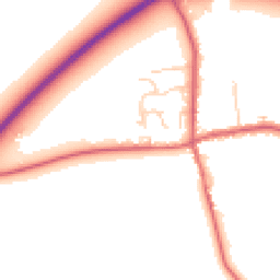 Daytime road noise heatmap for PE6 0QW