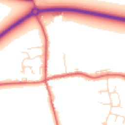 Daytime road noise heatmap for PE6 0SG