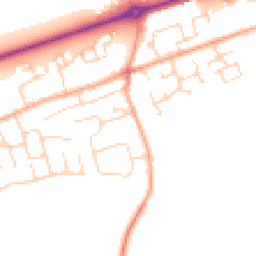 Daytime road noise heatmap for PE6 7AS
