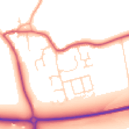 Daytime road noise heatmap for PE6 7AZ