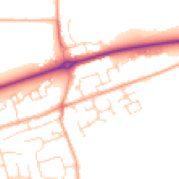 Daytime road noise heatmap for PE6 7GH