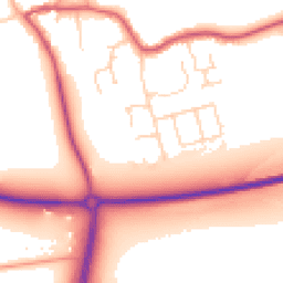 Daytime road noise heatmap for PE6 7LH