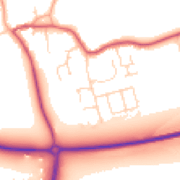 Daytime road noise heatmap for PE6 7LU