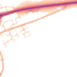 Daytime road noise heatmap for PE6 7UG