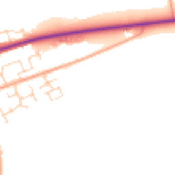 Daytime road noise heatmap for PE6 7UL