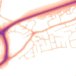 Daytime road noise heatmap for PE6 7XL