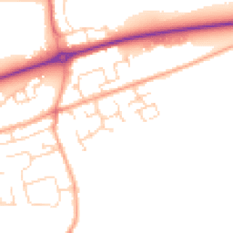 Daytime road noise heatmap for PE6 7XP