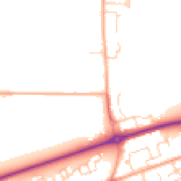 Daytime road noise heatmap for PE6 7YR