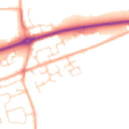 Daytime road noise heatmap for PE6 7ZA