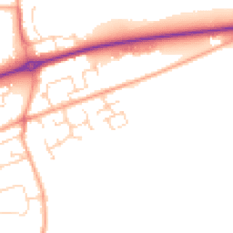 Daytime road noise heatmap for PE6 7ZB