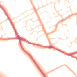 Daytime road noise heatmap for PE6 8AG