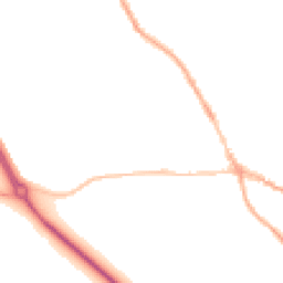 Night-time road noise heatmap for PE6 8BD