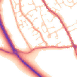 Daytime road noise heatmap for PE6 8BN