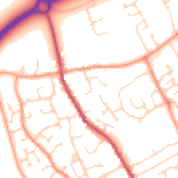 Daytime road noise heatmap for PE6 8DS