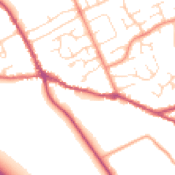 Daytime road noise heatmap for PE6 8ED
