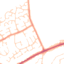 Daytime road noise heatmap for PE6 8EG